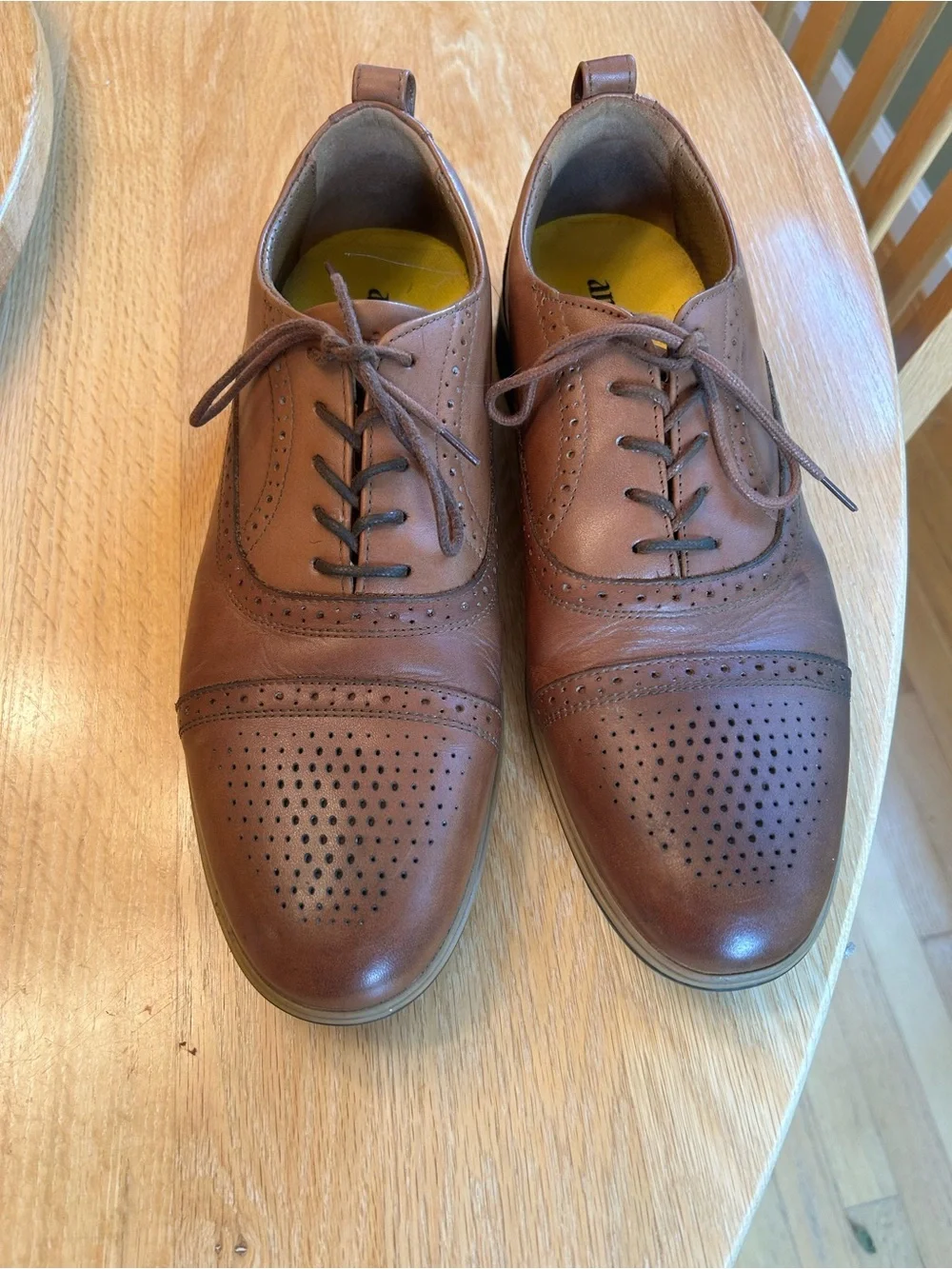 Amberjack Cap-Toe Brown Leather Oxford Shoes